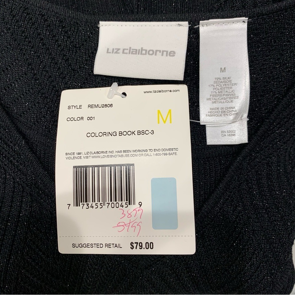 Liz Claiborne Women's Sweater, Size‎ Medium, New With Tags! - Picture 4 of 11